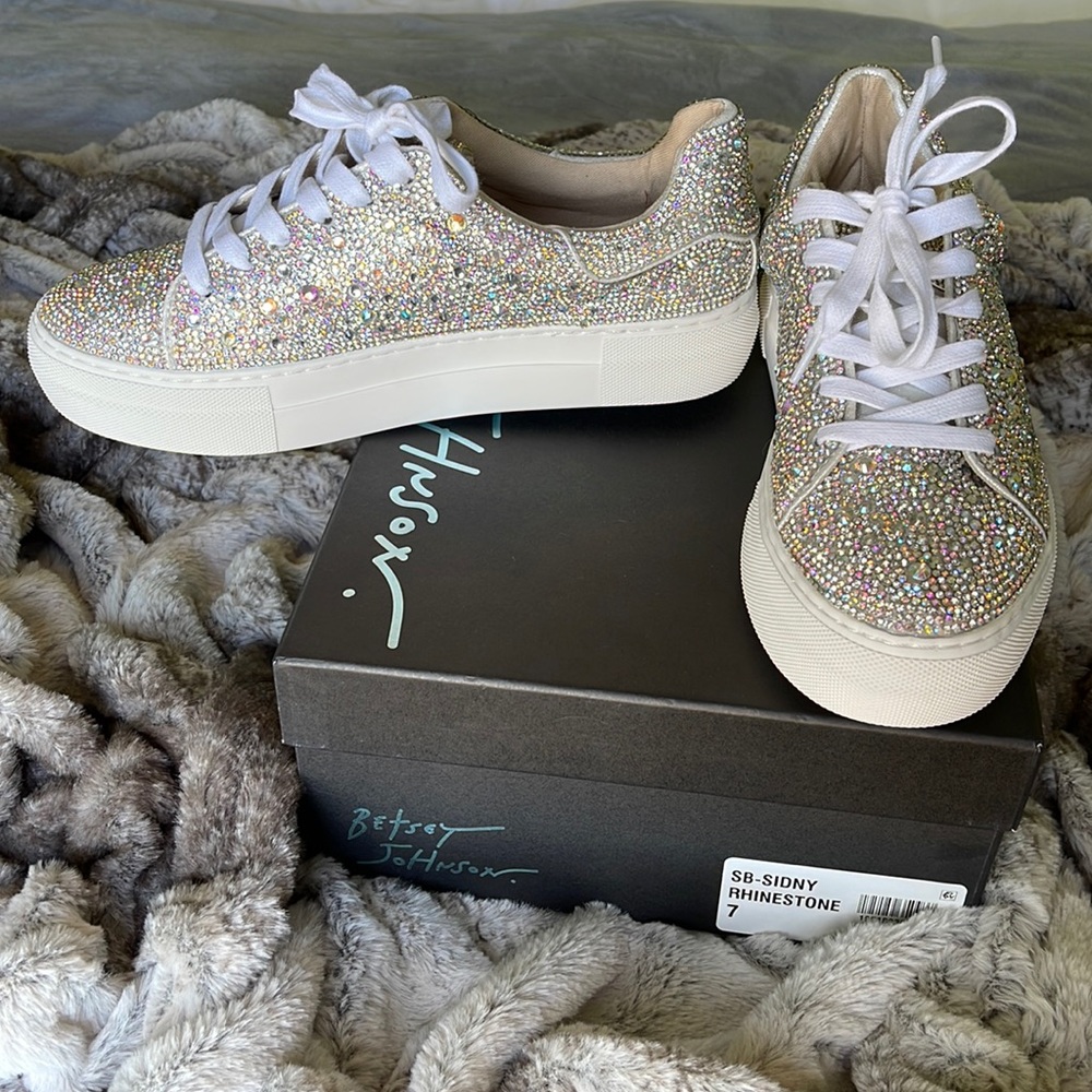 Betsey Johnson Sidny Rhinestone sneakers. Size 7. Brand new. Perfect condition.